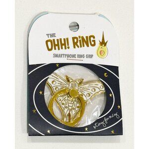 🧿 3 for $33 🧿 Gold Moth/Butterfly Phone Ring Holder - Black Enamel Phone Grip